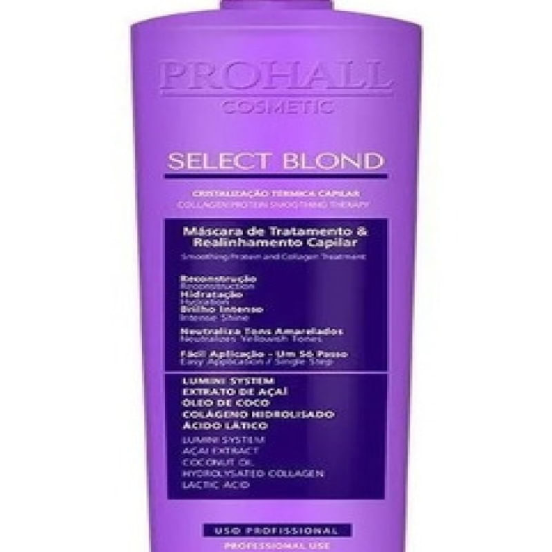 PROHALL COSMETIC PROGRESSIVA SELECT BLOND MÁSCARA CAPILAR ANTIFRIZZ 1L