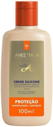 ANEETHUN PROFISSIONAL LINHA TRATAMENTO A CREME SILICONE PROTEÇÃO, ANTIPOLUIÇÃO E ANTIFRIZZ 100ML