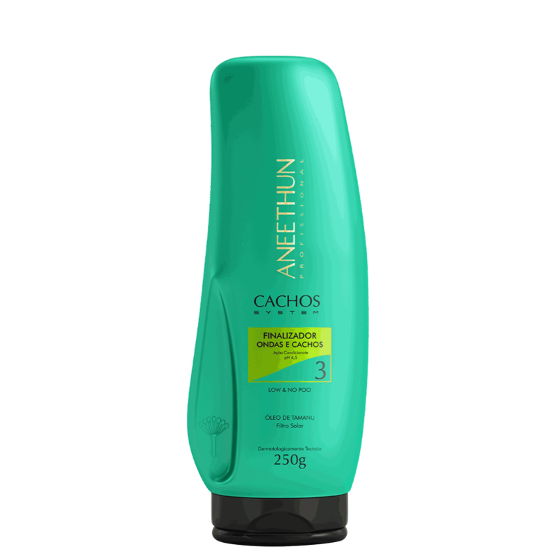 ANEETHUN PROFISSIONAL CACHOS SYSTEM FINALIZADOR ONDAS E CACHOS 3 COM ÓLEO DE TAMANU 250G