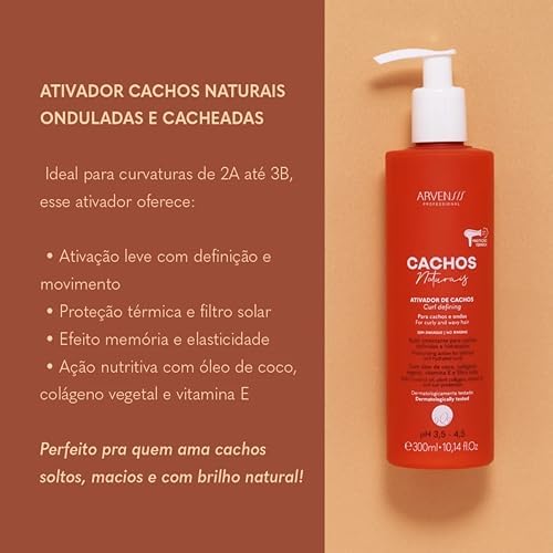 ARVENSIS CACHOS NATURAIS ATIVADOR DE CACHOS PARA CACHOS E ONDAS 300ML - Imagem 3
