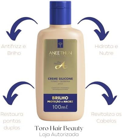 ANEETHUN PROFISSIONAL CREME DE SILICONE BRILHO LINHA A 100ML ANEETHUN PROFISSIONAL CREME DE SILICONE BRILHO LINHA A 100ML