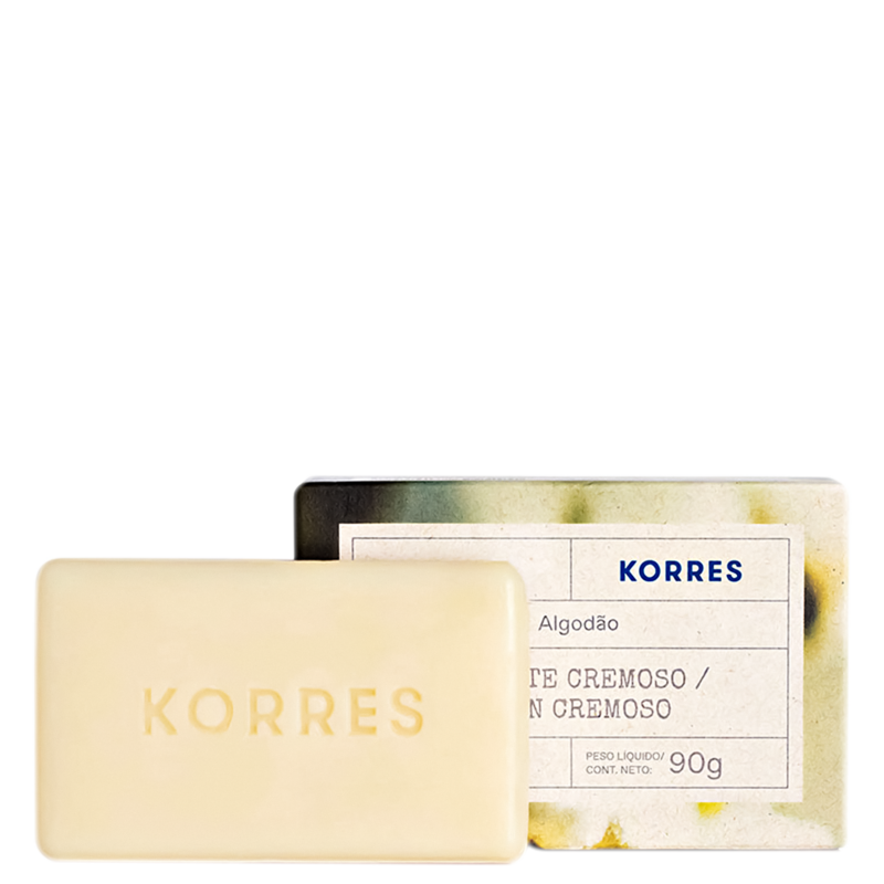 KORRES SABONETE CREMOSO EM BARRA ALGODÃO 90G