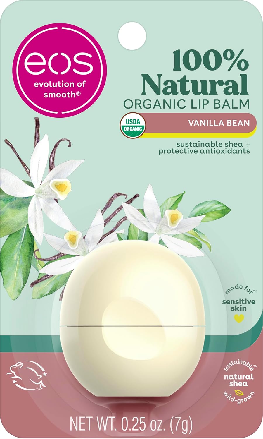 EOS EVOLUTION OF SMOOTH 100% NATURAL ORGANIC LIP BALM SWEET MINT 7G EOS EVOLUTION OF SMOOTH 100% NATURAL ORGANIC LIP BALM SWEET MINT 7G