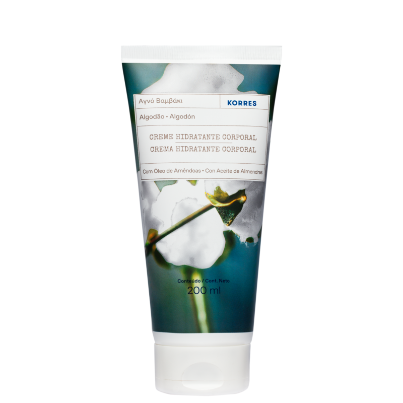 KORRES CREME HIDRATANTE CORPORAL ALGODÃO COM ÓLEO DE AMÊNDOAS 200ML