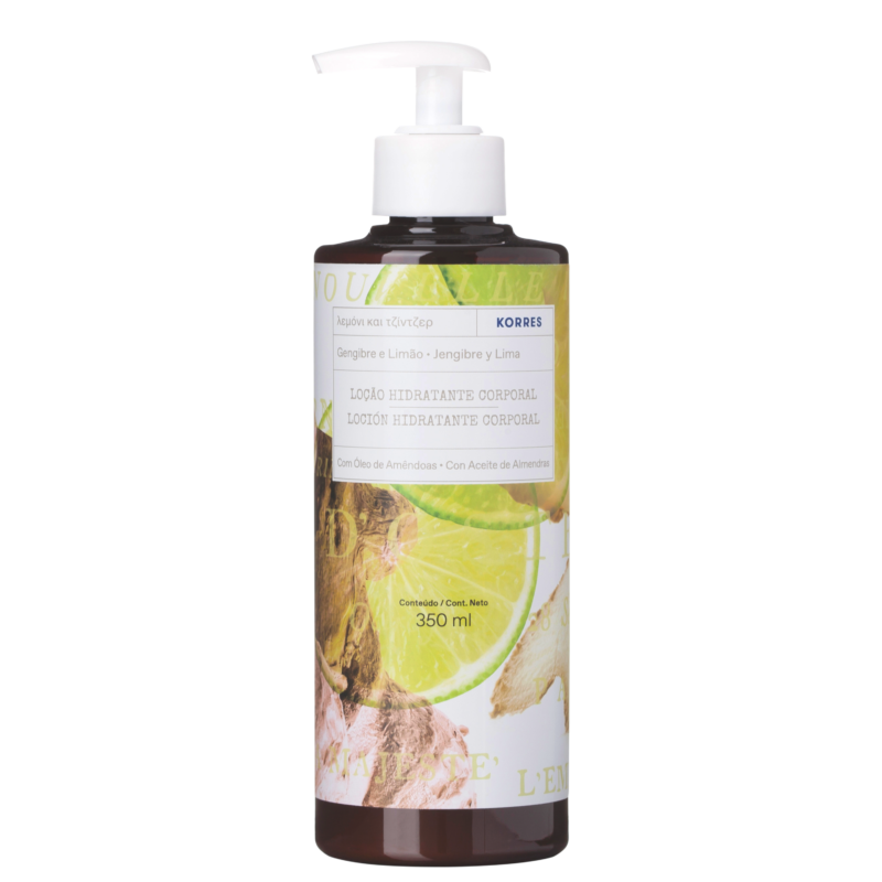 KORRES LOÇÃO HIDRATANTE CORPORAL GENGIBRE E LIMÃO COM ÓLEO DE AMÊNDOAS 350ML