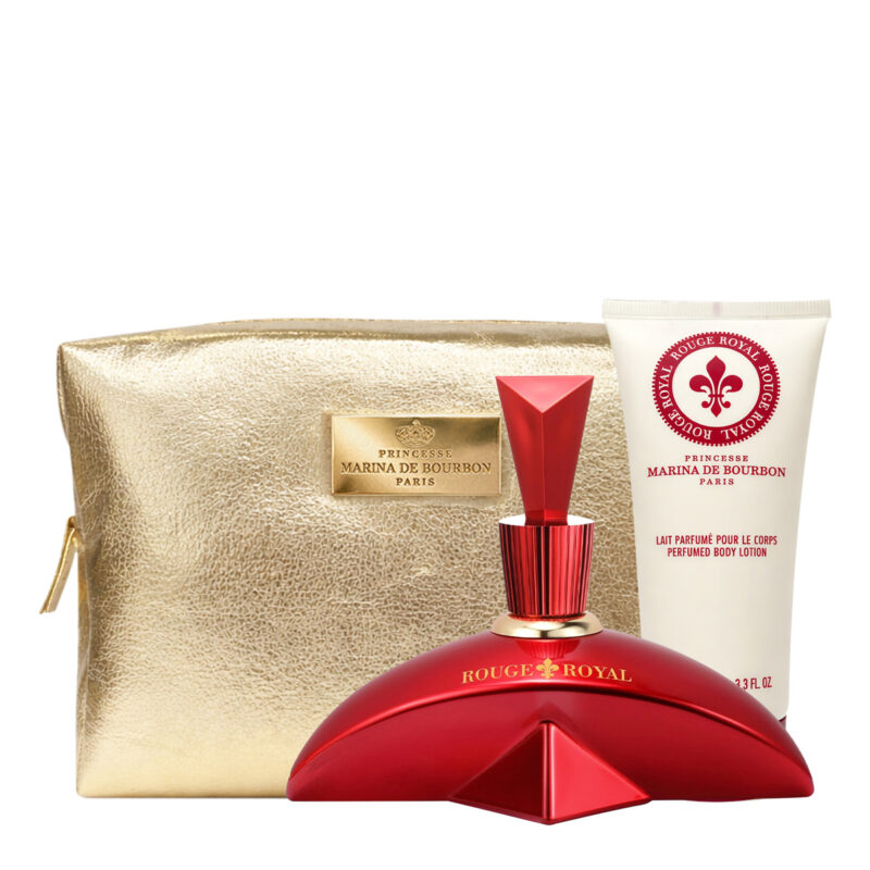 KIT MARINA DE BOURBON PERFUME COFFRET ROUGE ROYAL EAU DE PARFUM 100ML+ NÉCESSAIRE+ LOÇÃO CORPORAL 100ML