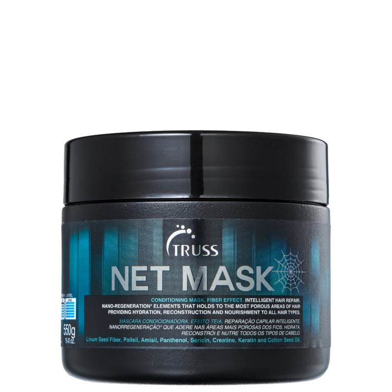 TRUSS PROESIONAL NET MASK MÁSCARA EFEITO TEIA REPARAÇAO CAPILAR 550G