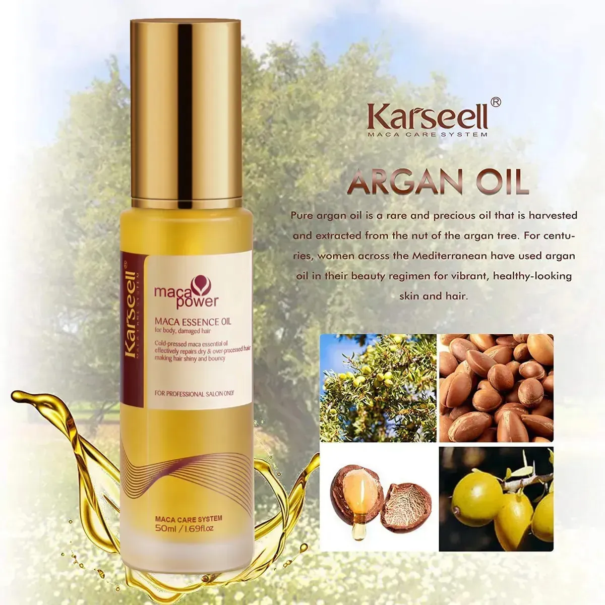 KARSSELL MACA POWER ESSENCE OIL OLEO CAPILAR 50ML - Imagem 2