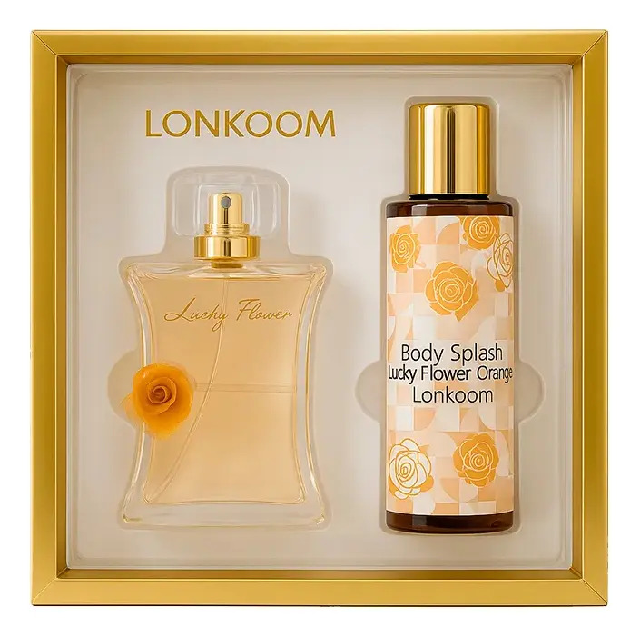 KIT LONKOOM PERFUME LUCKY FLOWER ORANGE EAU DE PARFUM 100ML+ BODY SPLASH 250ML KIT LONKOOM PERFUME LUCKY FLOWER ORANGE EAU DE PARFUM 100ML+ BODY SPLASH 250ML