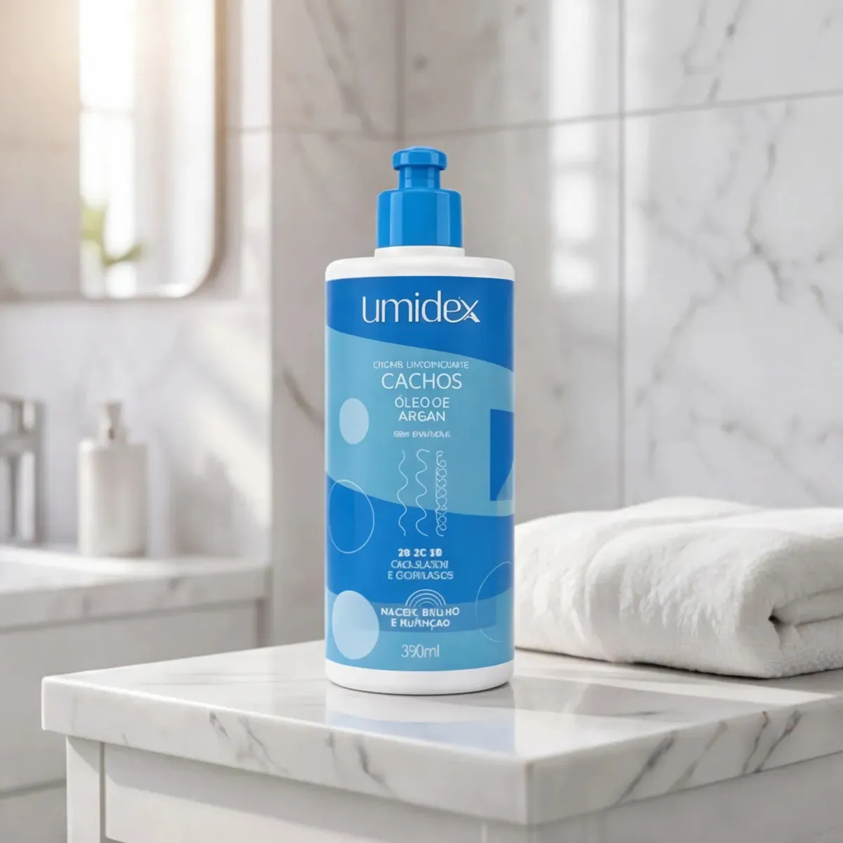 UMIDEX CREME UMIDIFICANTE CACHOS OLEO DE ORGAN 390ML - Imagem 2
