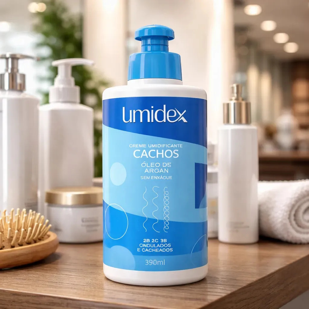 UMIDEX CREME UMIDIFICANTE CACHOS OLEO DE ORGAN 390ML - Imagem 3