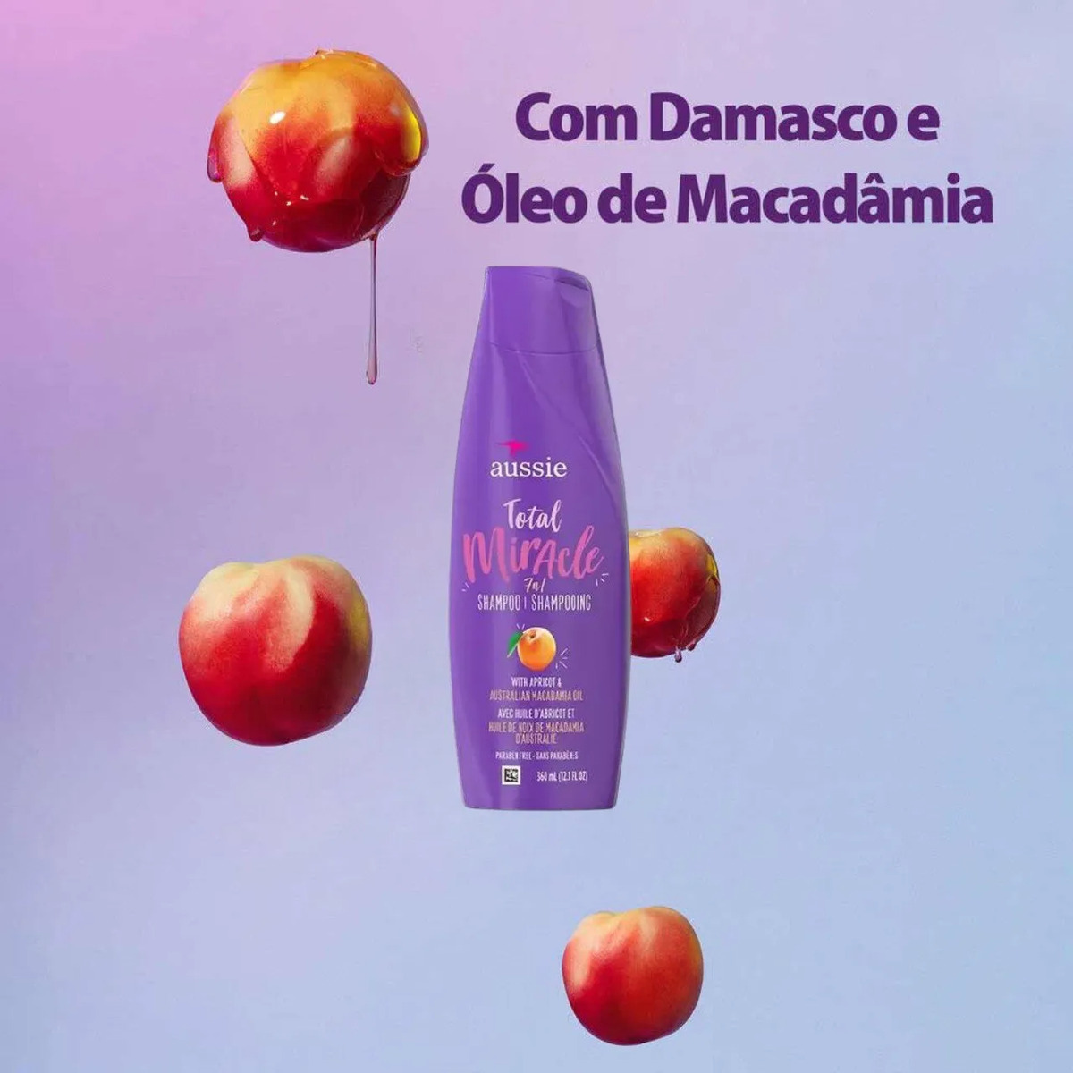 Aussie Total Miracle Damasco 7 Em 1 - Shampoo 360ml - Imagem 5