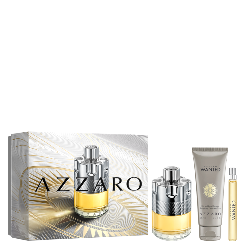 KIT AZZARO WANTED EUA DE TOILETTE 100ML+75ML+10ML