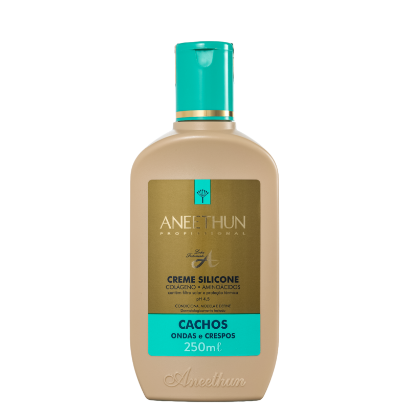 ANEETHUN PROFISSIONAL LINHA TRATAMENTO A CREME SILICONE PARA CACHOS, ONDAS E CRESPOS 250ML
