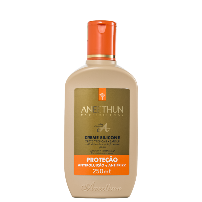 ANEETHUN PROFISSIONAL LINHA TRATAMENTO A CREME SILICONE PROTEÇÃO, ANTIPOLUIÇÃO E ANTIFRIZZ 250ML