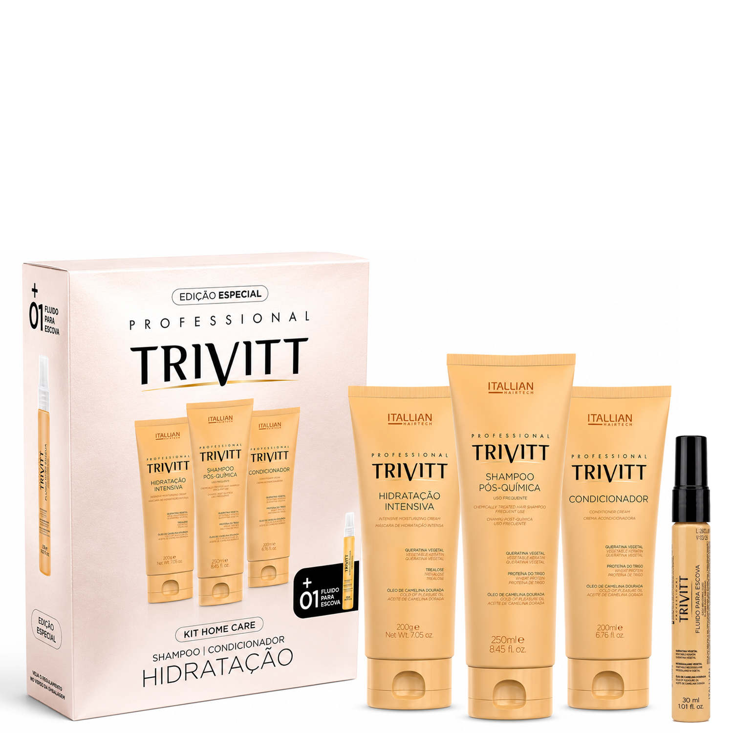 ITALLIAN HAIR TECH PROFISSIONAL TRIVITT KIT HOME CARE HIDRATAÇÃO ITALLIAN HAIR TECH PROFISSIONAL TRIVITT KIT HOME CARE HIDRATAÇÃO
