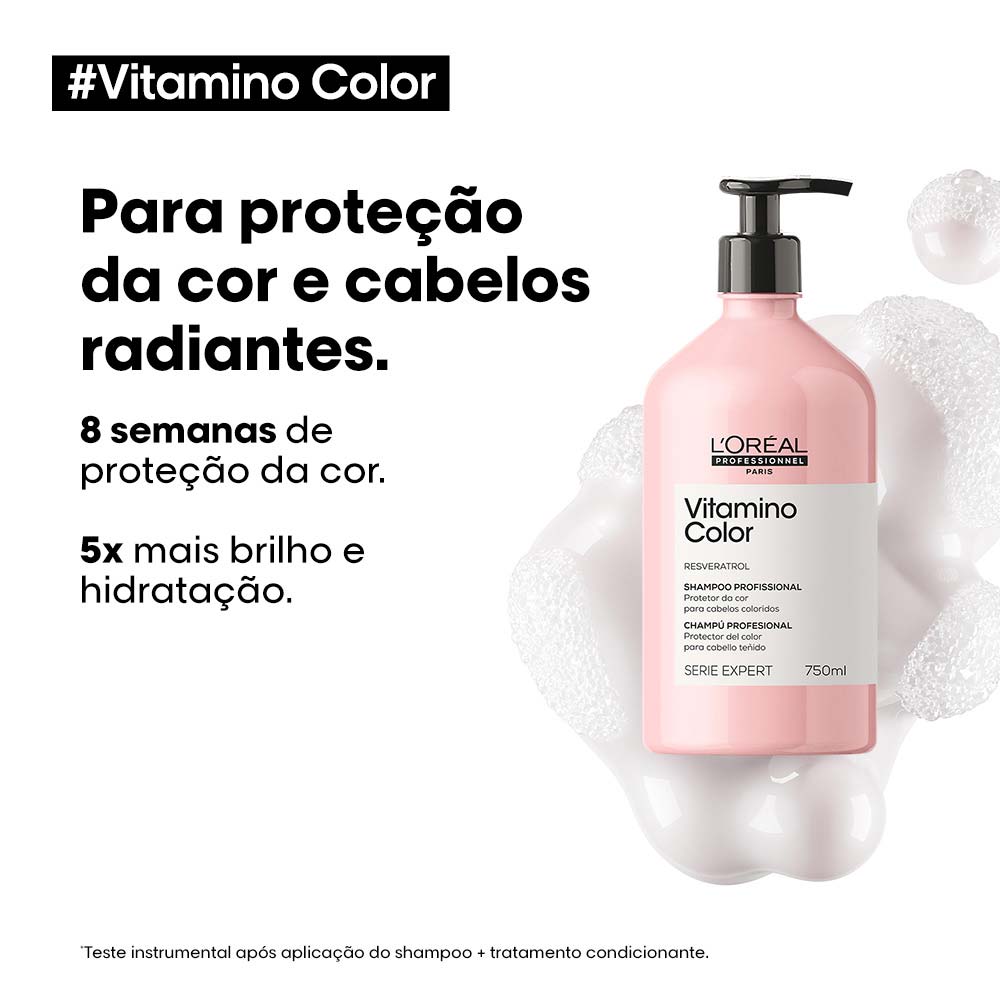 L'ORÉAL PROFESSIONNEL VITAMINO COLOR SHAMPOO 750ML - Imagem 2