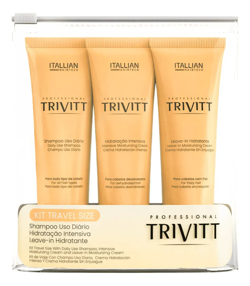 KIT TRIVITT PROFESSIONAL SHAMPOO 50ML + HIDRATAÇÃO 50ML + LEVAVE-IN 50ML KIT TRIVITT PROFESSIONAL SHAMPOO 50ML + HIDRATAÇÃO 50ML + LEVAVE-IN 50ML