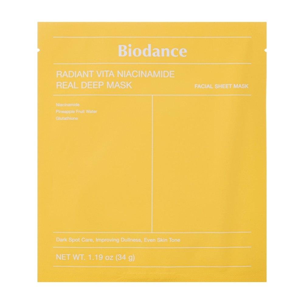 BIODANCE RADIANT VITA NIACINAMIDE REAL DEEP MASK FACIAL 34G BIODANCE RADIANT VITA NIACINAMIDE REAL DEEP MASK FACIAL 34G