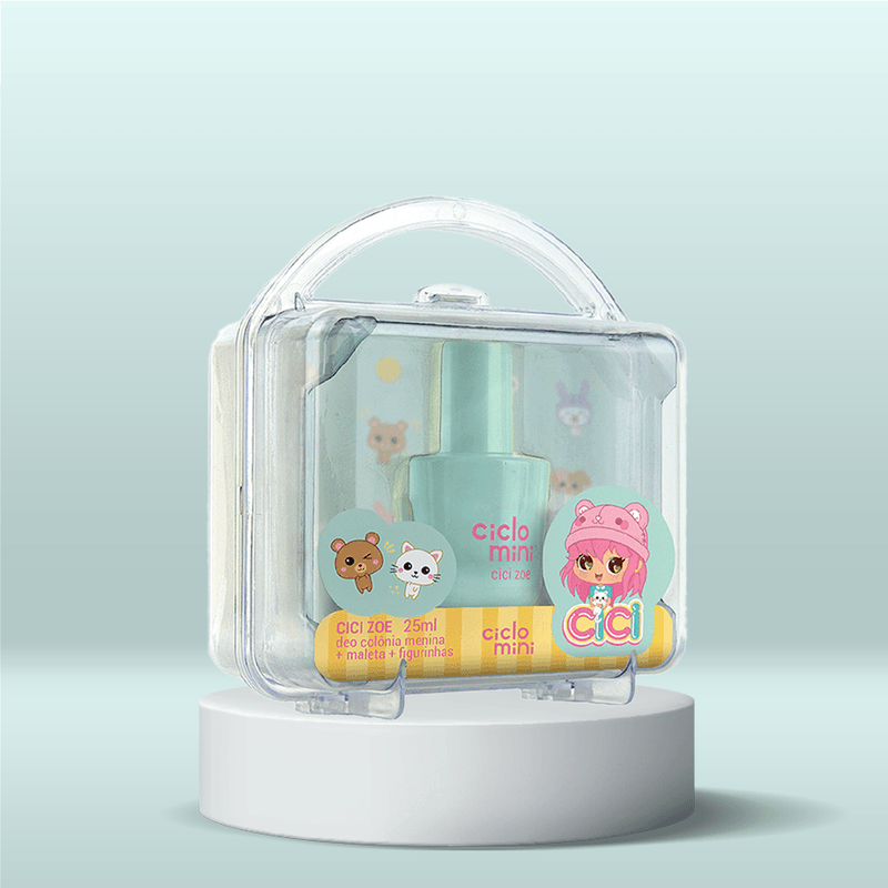 CICLO MINI KIT ESTOJO MALETA CICI ZOE- DEO COLANIA + MALETA+ FIGURINHAS 25ML CICLO MINI KIT ESTOJO MALETA CICI ZOE- DEO COLANIA + MALETA+ FIGURINHAS 25ML